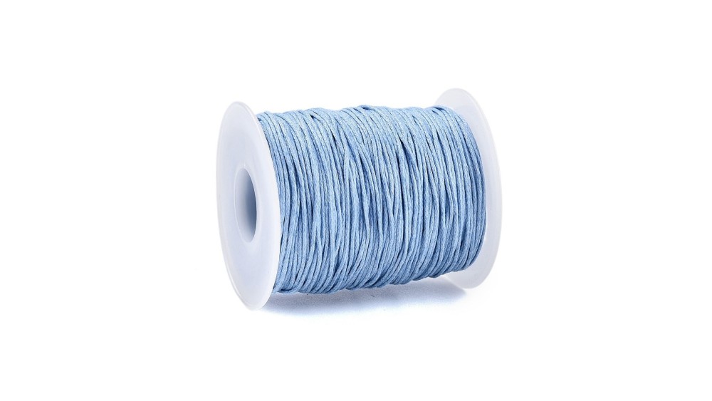 coton ciré bleu clair