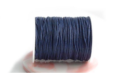 coton ciré bleu foncé