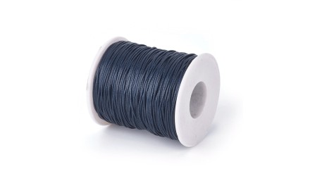 coton ciré bleu foncé 1mm