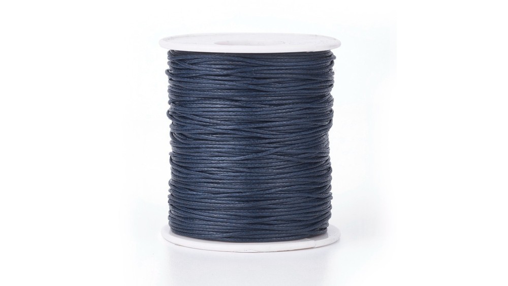 coton ciré bleu foncé