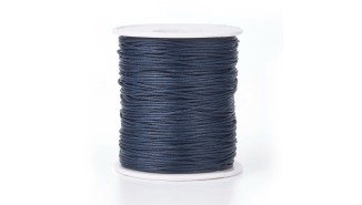coton ciré bleu foncé