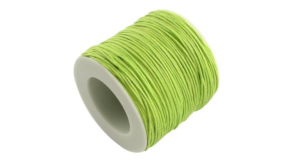 coton ciré vert anis 1mm