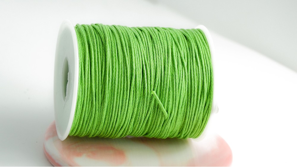 coton ciré vert anis