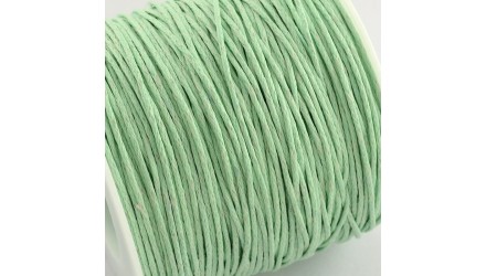 Cordon 1mm en coton ciré Cordon en coton ciré vert clair