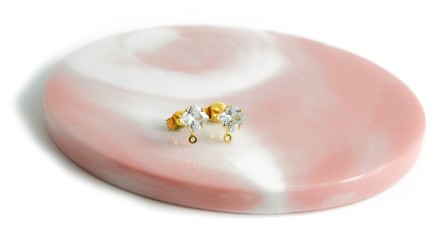 Puces d'oreille strass zircon