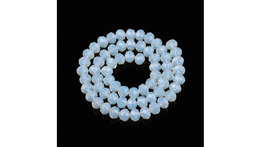 copy of 50 Perles abaques à facettes 8x6mm bleu opale