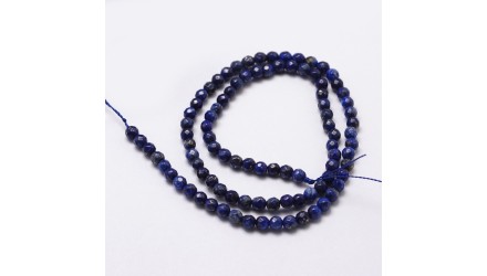 copy of 30 Perles 6mm à facettes en agate bleu à rayures grade A