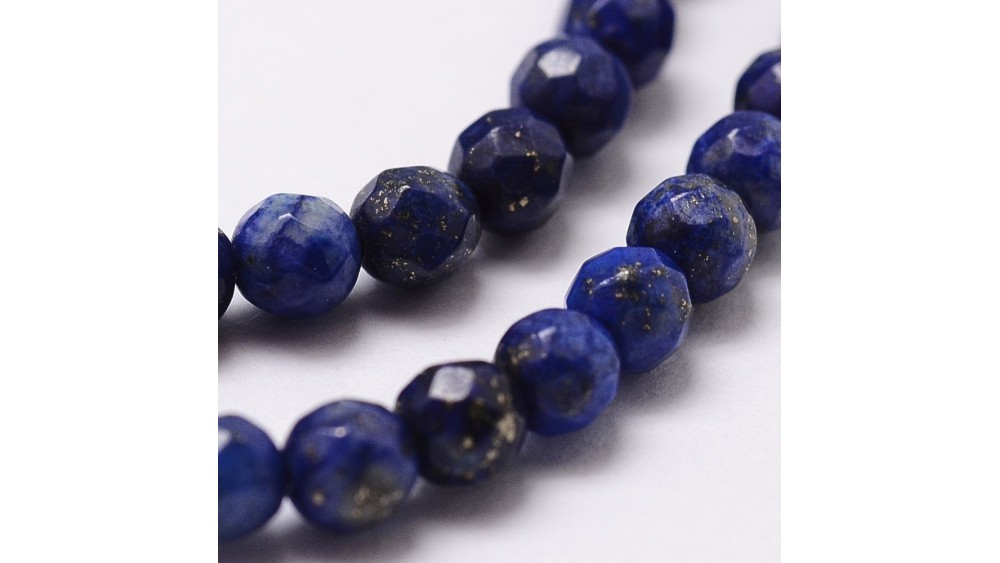 copy of 30 Perles 6mm à facettes en agate bleu à rayures grade A