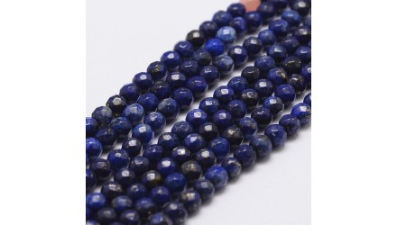copy of 30 Perles 6mm à facettes en agate bleu à rayures grade A