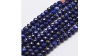 copy of 30 Perles 6mm à facettes en agate bleu à rayures grade A