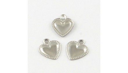 Pendentif coeur en acier plaqué or 18K