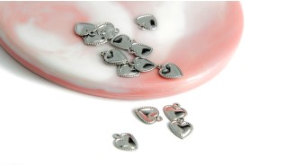 Pendentif coeur en acier plaqué or 18K