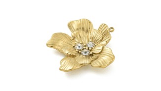 copy of Pendentif fleur Dalhia en acier inoxydable plaqué or 18k
