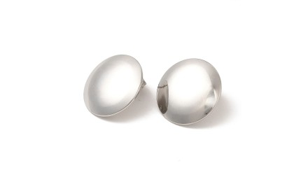 copy of Puces d'oreille rondes bombées 20mm en acier 304 plaqué or 18k