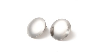 copy of Puces d'oreille rondes bombées 20mm en acier 304 plaqué or 18k