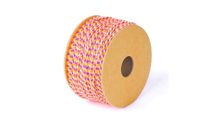 cordon coton 2mm violet et orange