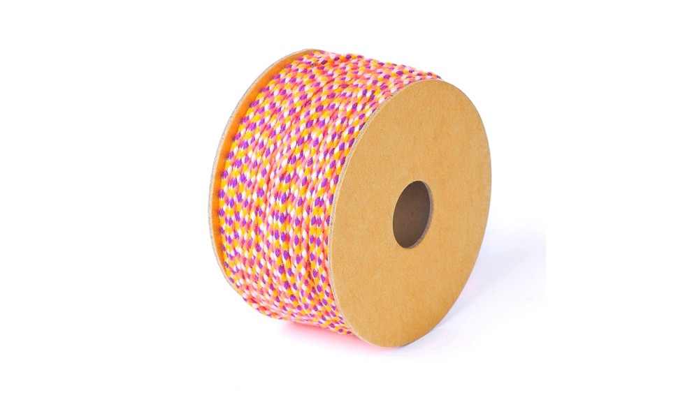 cordon coton 2mm violet et orange