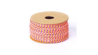 cordon coton 2mm violet et orange