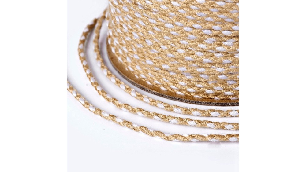 cordon beige et blanc