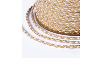 cordon beige et blanc