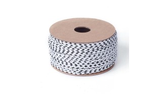 cordon noir et blanc 2mm