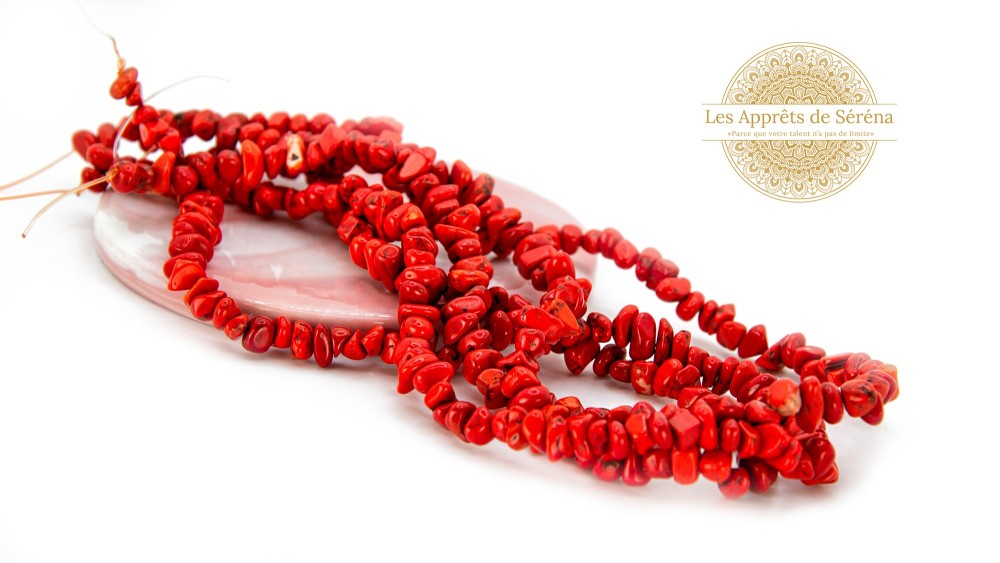 puces howlite rouge
