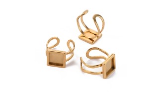 copy of Support bague serpent en acier inoxydable doré plaqué 18K