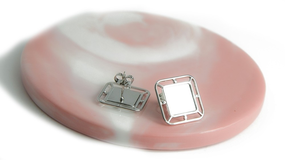 copy of Puces d'oreille rondes en acier inoxydable plaqué or 18k