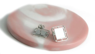 copy of Puces d'oreille rondes en acier inoxydable plaqué or 18k