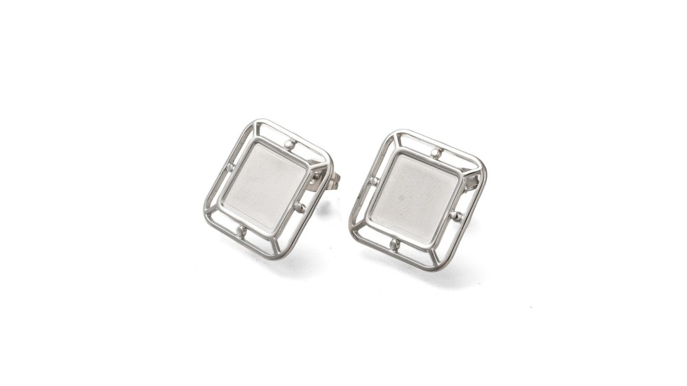 copy of Puces d'oreille rondes en acier inoxydable plaqué or 18k
