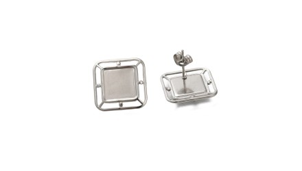 copy of Puces d'oreille rondes en acier inoxydable plaqué or 18k