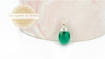Pendentif goutte verre vete