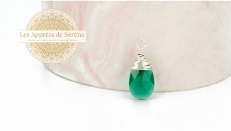 Pendentif goutte verre vete