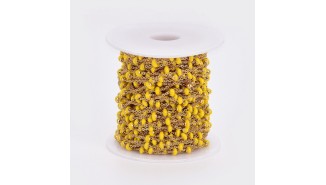 chaîne acier émaillée jaune