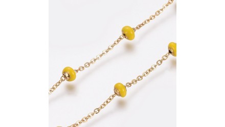 chaîne émaillée jaune