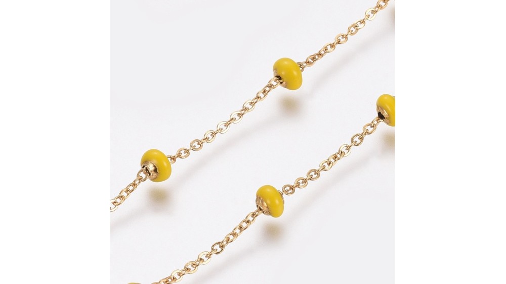 chaîne émaillée jaune