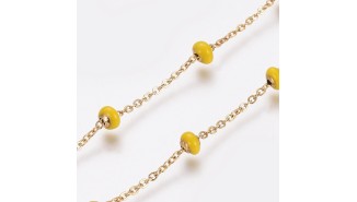 chaîne émaillée jaune