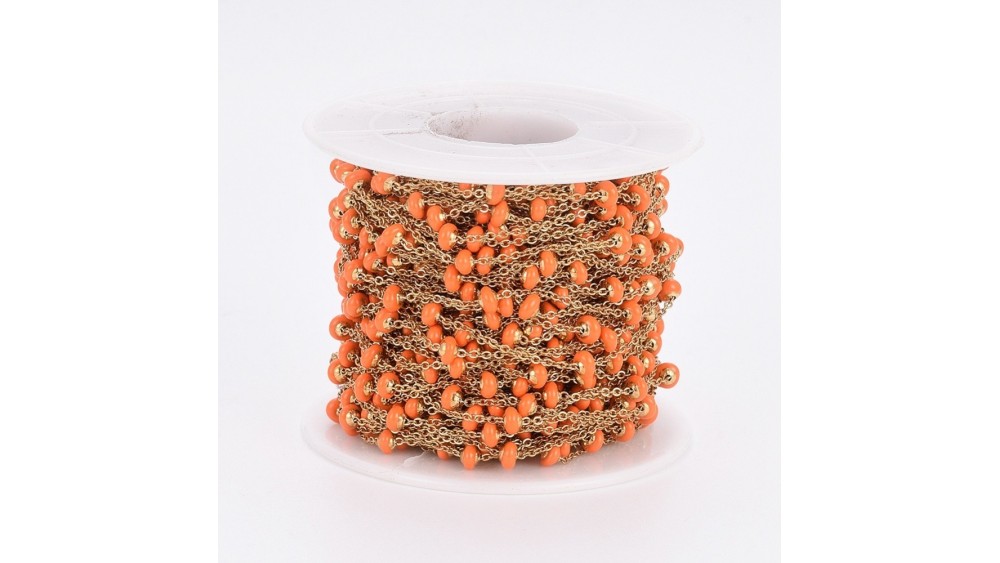 chaîne émaillée orange