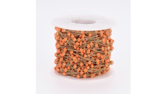 chaîne émaillée orange