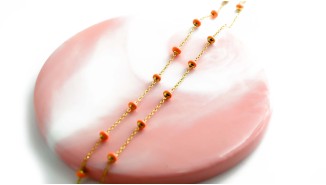 chaîne émaillée orange