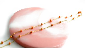 chaîne émaillée orange