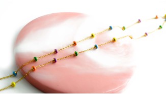 chaîne acier émaillée multicolore