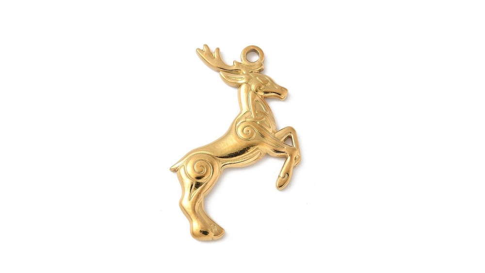 copy of Pendentif Sainte Vierge en laiton plaqué or  18K et strass zircon