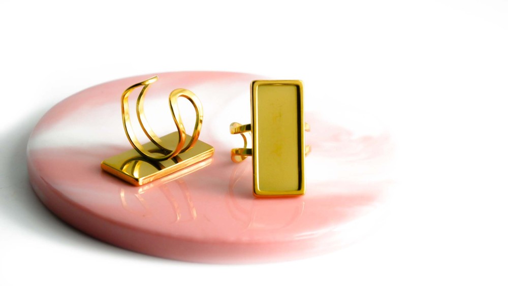 copy of Support bague serpent en acier inoxydable doré plaqué 18K