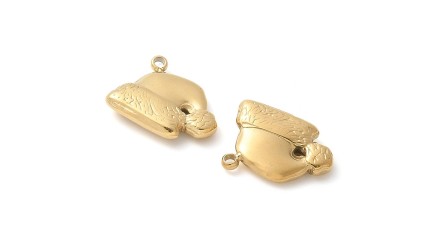 copy of Pendentif Sainte Vierge en laiton plaqué or  18K et strass zircon