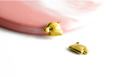 copy of Pendentif Sainte Vierge en laiton plaqué or  18K et strass zircon