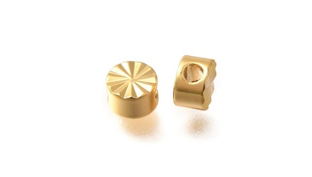 copy of Perle toupie 6mm en laiton plaqué or 18k