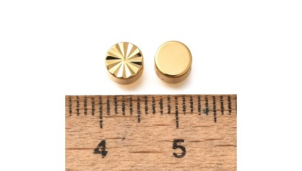 copy of Perle toupie 6mm en laiton plaqué or 18k