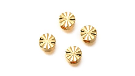 copy of Perle toupie 6mm en laiton plaqué or 18k