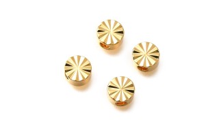 copy of Perle toupie 6mm en laiton plaqué or 18k